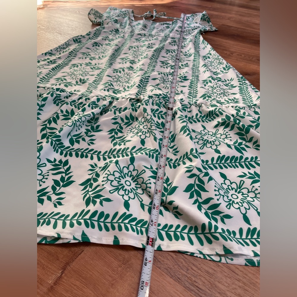 Shein Maxi Tiered Dress Size XL Flutter Sleeves Folk Art Boho Festival‎ Prairie - Picture 11 of 11